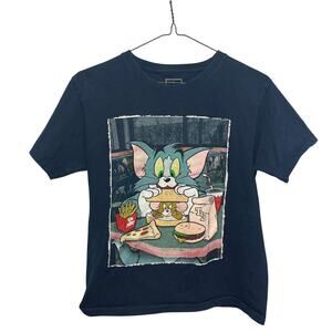 Tom & Jerry Kids XL (14/16) 100% Cotton Short Sleeve Crew Neck Tee Shirt